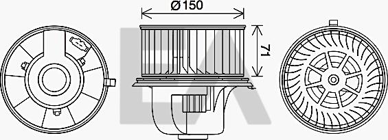 EACLIMA 42A77013 - Електромотор, вентилатор вътрешно пространство vvparts.bg