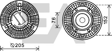 EACLIMA 35C63D03 - Перка, охлаждане на двигателя vvparts.bg