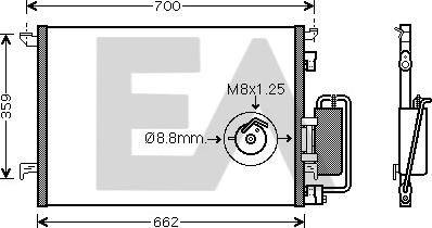 EACLIMA 30C54045 - Кондензатор, климатизация vvparts.bg