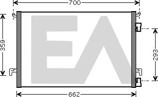 EACLIMA 30C54052 - Кондензатор, климатизация vvparts.bg