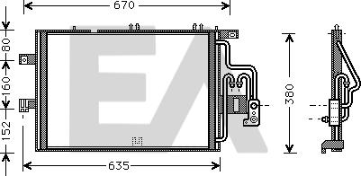 EACLIMA 30C54042 - Кондензатор, климатизация vvparts.bg