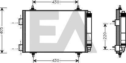 EACLIMA 30C55014 - Кондензатор, климатизация vvparts.bg