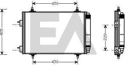 EACLIMA 30C55013 - Кондензатор, климатизация vvparts.bg