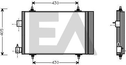 EACLIMA 30C55012 - Кондензатор, климатизация vvparts.bg