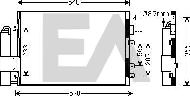 EACLIMA 30C60044 - Кондензатор, климатизация vvparts.bg