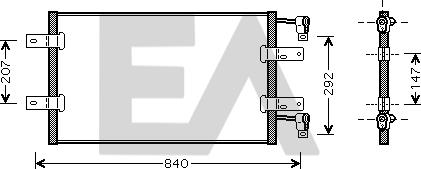 EACLIMA 30C60040 - Кондензатор, климатизация vvparts.bg