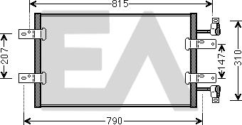 EACLIMA 30C60060 - Кондензатор, климатизация vvparts.bg