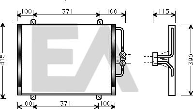 EACLIMA 30C60008 - Кондензатор, климатизация vvparts.bg