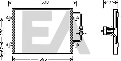 EACLIMA 30C60031 - Кондензатор, климатизация vvparts.bg