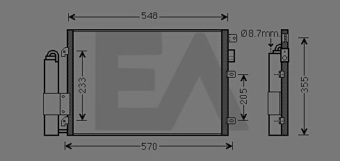 EACLIMA 30C60033 - Кондензатор, климатизация vvparts.bg