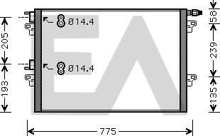 EACLIMA 30C60037 - Кондензатор, климатизация vvparts.bg