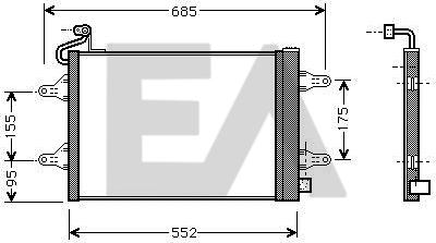 EACLIMA 30C61002 - Кондензатор, климатизация vvparts.bg