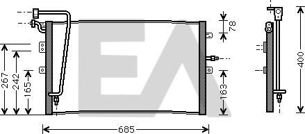 EACLIMA 30C62005 - Кондензатор, климатизация vvparts.bg