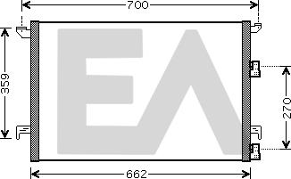 EACLIMA 30C62011 - Кондензатор, климатизация vvparts.bg