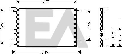 EACLIMA 30C03006 - Кондензатор, климатизация vvparts.bg