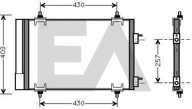 EACLIMA 30C10019 - Кондензатор, климатизация vvparts.bg