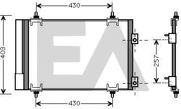 EACLIMA 30C10020 - Кондензатор, климатизация vvparts.bg