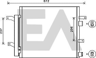 EACLIMA 30C35013 - Кондензатор, климатизация vvparts.bg