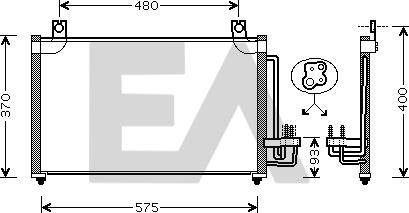 EACLIMA 30C36013 - Кондензатор, климатизация vvparts.bg