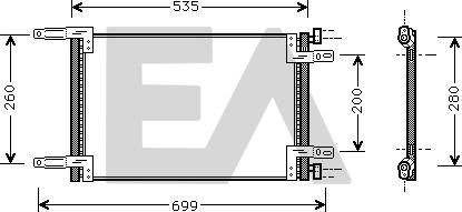 EACLIMA 30C25034 - Кондензатор, климатизация vvparts.bg