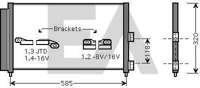 EACLIMA 30C25038 - Кондензатор, климатизация vvparts.bg