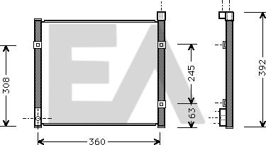 EACLIMA 30C26009 - Кондензатор, климатизация vvparts.bg