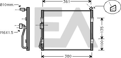 EACLIMA 30C26008 - Кондензатор, климатизация vvparts.bg