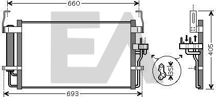 EACLIMA 30C28021 - Кондензатор, климатизация vvparts.bg