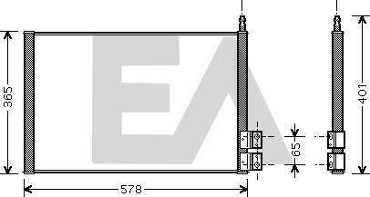 EACLIMA 30C22040 - Кондензатор, климатизация vvparts.bg