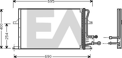 EACLIMA 30C22005 - Кондензатор, климатизация vvparts.bg