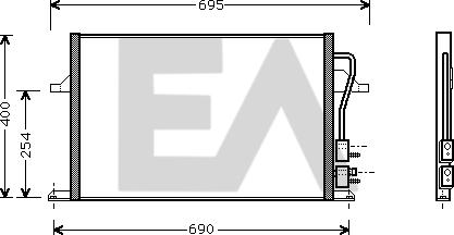 EACLIMA 30C22010 - Кондензатор, климатизация vvparts.bg