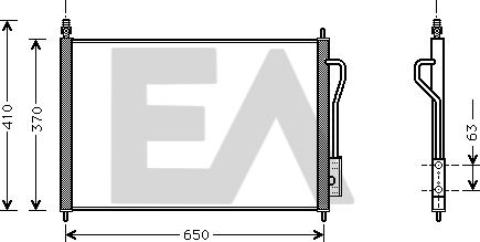 EACLIMA 30C22012 - Кондензатор, климатизация vvparts.bg