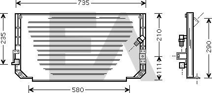 EACLIMA 30C71032 - Кондензатор, климатизация vvparts.bg