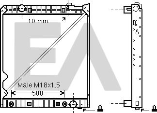 EACLIMA 31R45060 - Радиатор, охлаждане на двигателя vvparts.bg