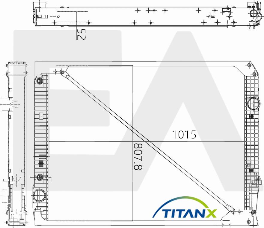 EACLIMA 31R45060T - Радиатор, охлаждане на двигателя vvparts.bg