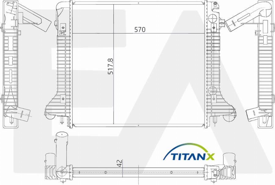 EACLIMA 31R45002T - Радиатор, охлаждане на двигателя vvparts.bg