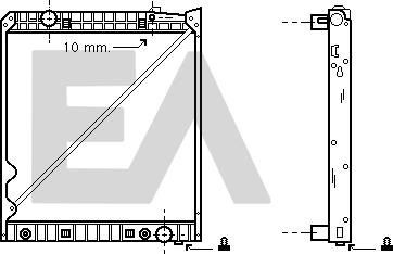 EACLIMA 31R45032 - Радиатор, охлаждане на двигателя vvparts.bg