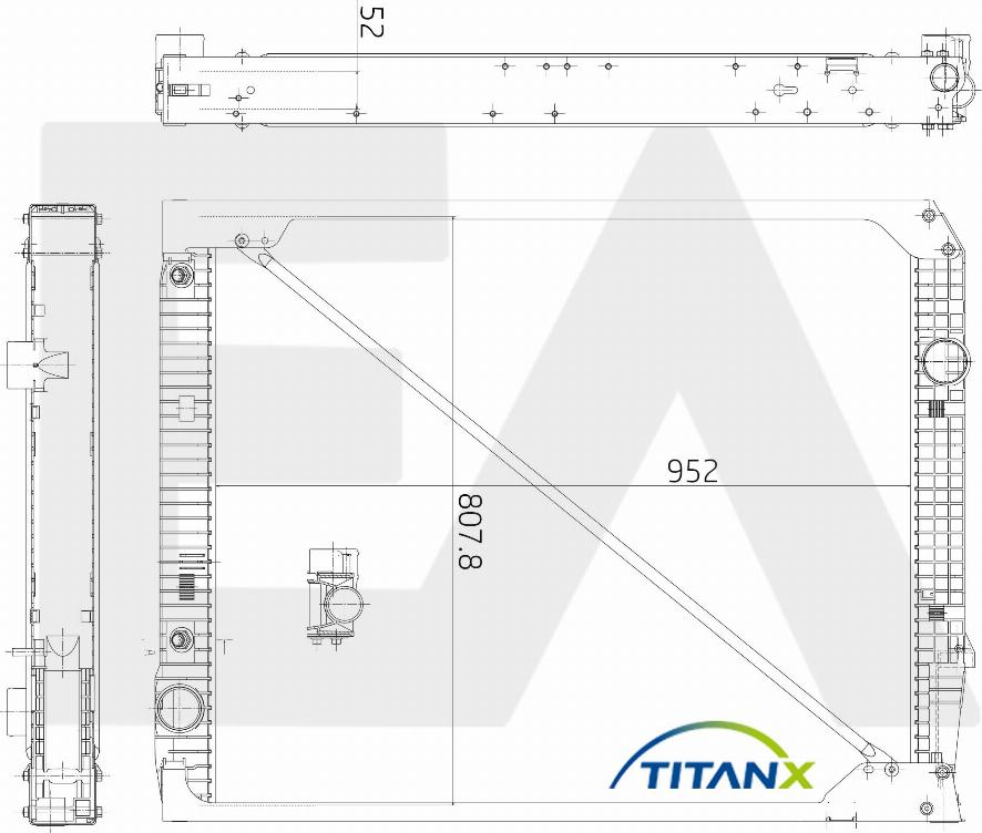 EACLIMA 31R45026T - Радиатор, охлаждане на двигателя vvparts.bg