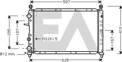 EACLIMA 31R40004 - Радиатор, охлаждане на двигателя vvparts.bg