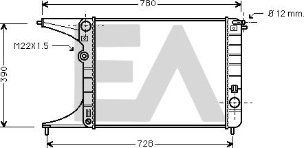 EACLIMA 31R54097 - Радиатор, охлаждане на двигателя vvparts.bg