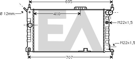 EACLIMA 31R54059 - Радиатор, охлаждане на двигателя vvparts.bg