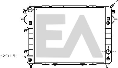 EACLIMA 31R54057 - Радиатор, охлаждане на двигателя vvparts.bg