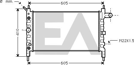 EACLIMA 31R54014 - Радиатор, охлаждане на двигателя vvparts.bg