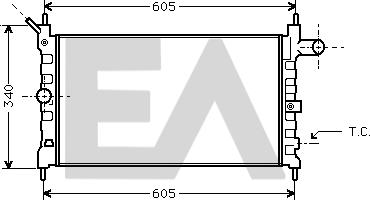 EACLIMA 31R54011 - Радиатор, охлаждане на двигателя vvparts.bg