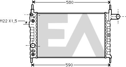 EACLIMA 31R54085 - Радиатор, охлаждане на двигателя vvparts.bg