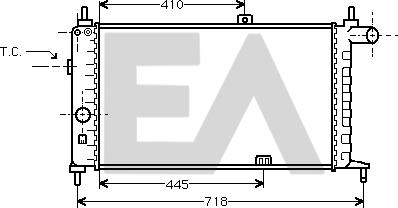 EACLIMA 31R54039 - Радиатор, охлаждане на двигателя vvparts.bg
