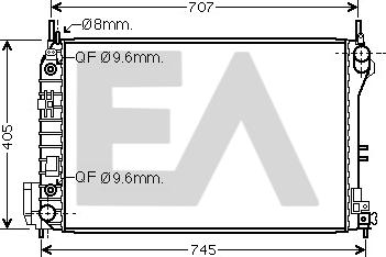 EACLIMA 31R54197 - Радиатор, охлаждане на двигателя vvparts.bg