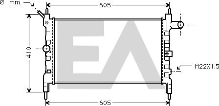 EACLIMA 31R54146 - Радиатор, охлаждане на двигателя vvparts.bg