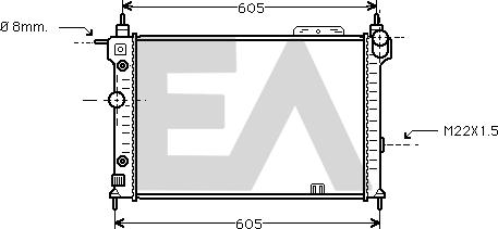 EACLIMA 31R54148 - Радиатор, охлаждане на двигателя vvparts.bg