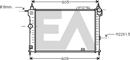 EACLIMA 31R54147 - Радиатор, охлаждане на двигателя vvparts.bg